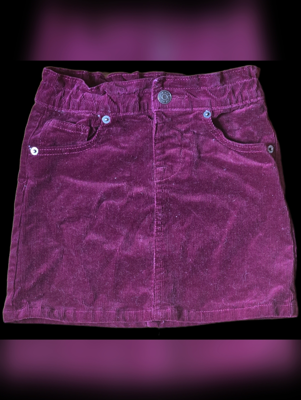 6/6X Corduroy Burgundy Skirt